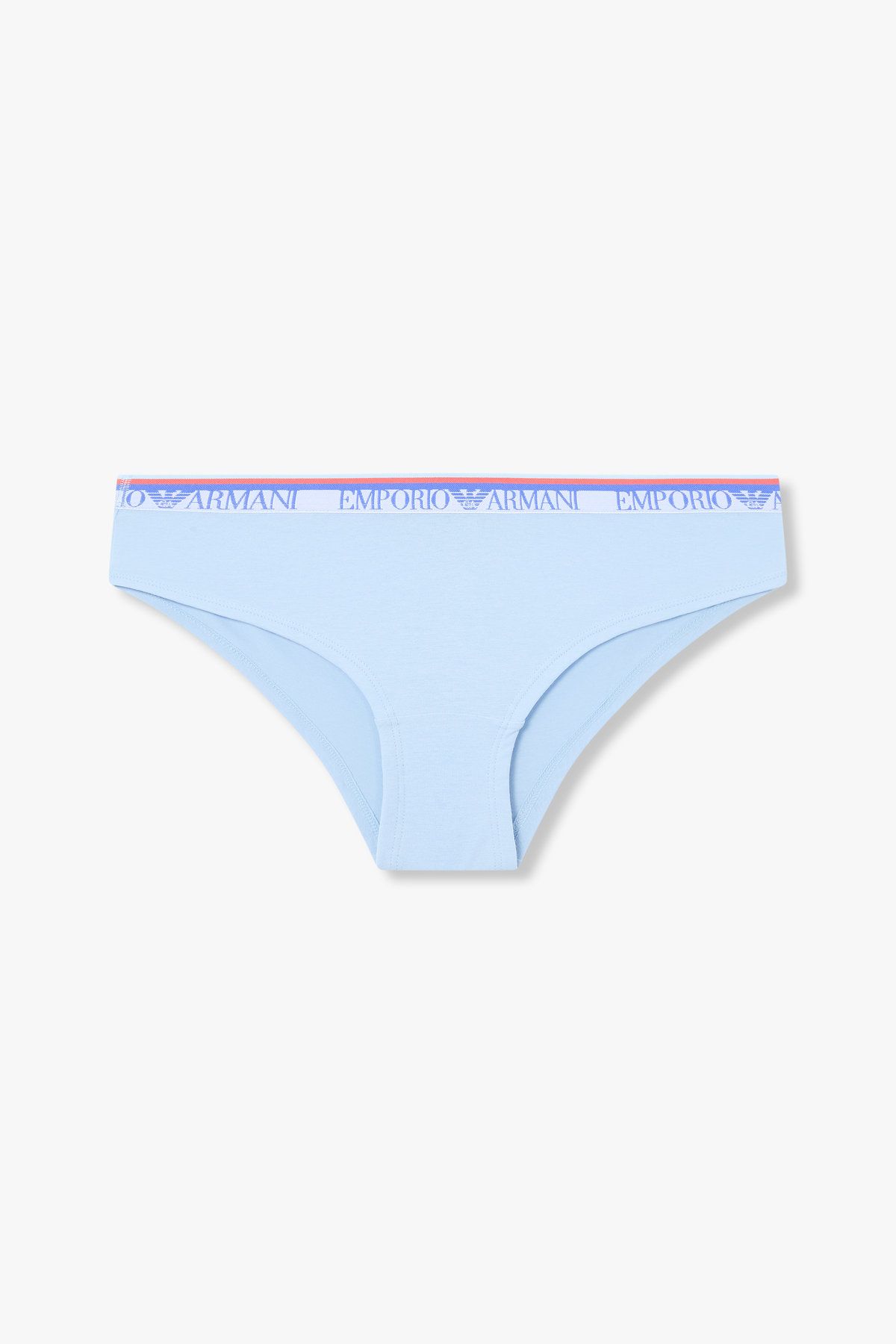 엠포리오 아르마니 언더웨어(EMPORIO ARMANI UNDERWEAR) 여성 스트라이프 밴딩 코튼 치키 팬츠_라이트 블루 0825112524