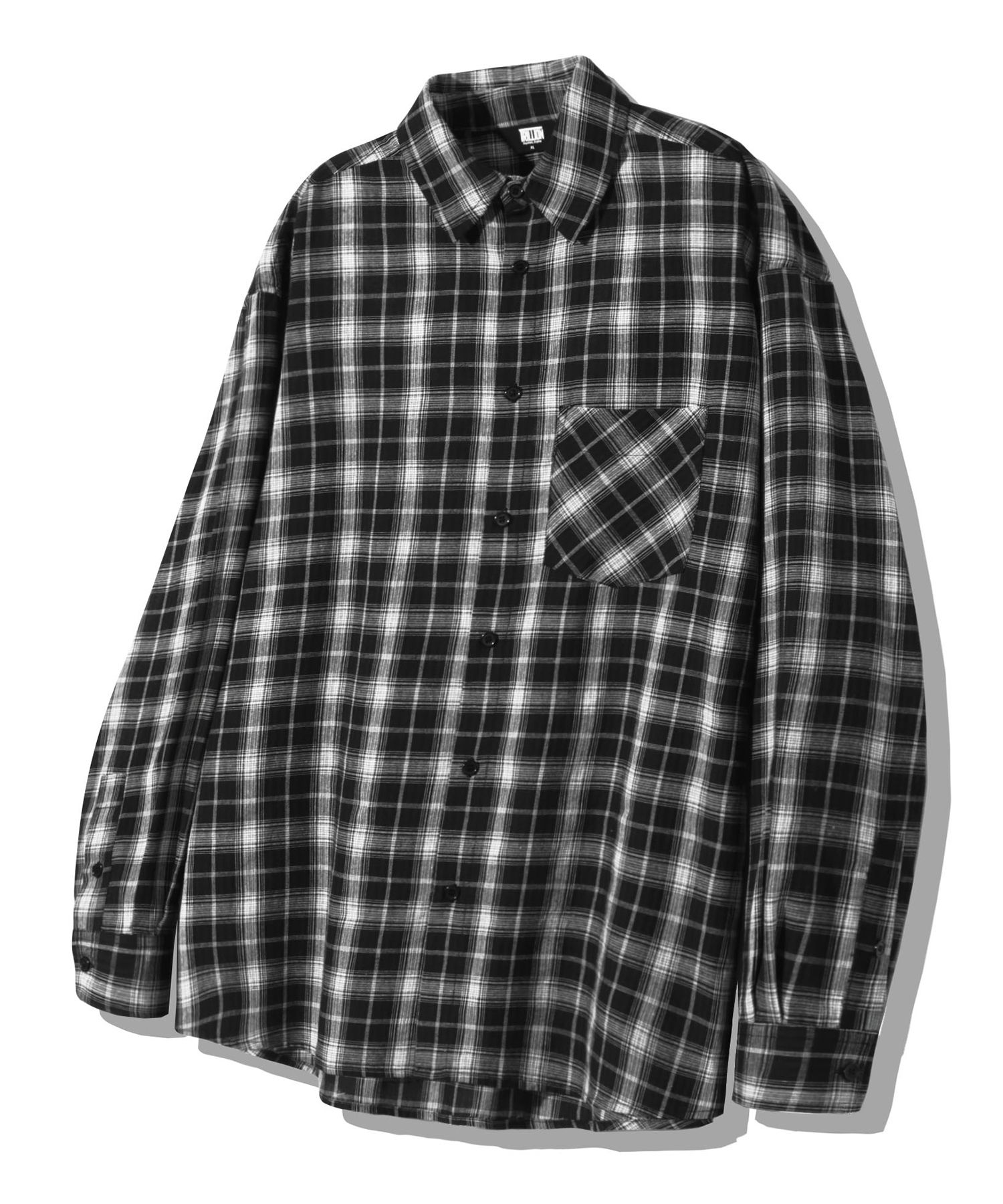[TRILLION] ONE POCKET OVERFIT PLAID CHECK SHIRTS /追跡付 MUSINSA公式 | TRILLION One Pocket Overfit Plaid Check Shirt