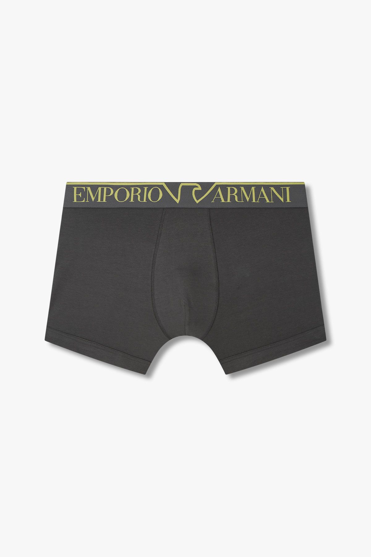엠포리오 아르마니 언더웨어(EMPORIO ARMANI UNDERWEAR) 남성 이글 라인 로고 밴딩 롱 드로즈_다크 그레이 0814312072
