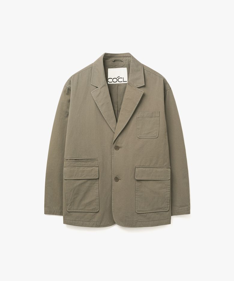 코튼 루즈핏 워시드 블레이저 베이지 COOSJK039BEIGE