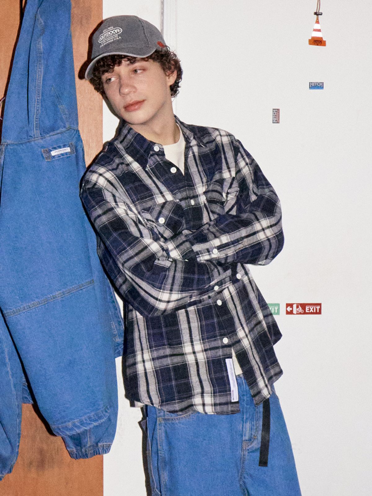 아웃도어 프로덕츠(OUTDOOR PRODUCTS) CHECK LONG SLEEVE SHIRT (BLUE)