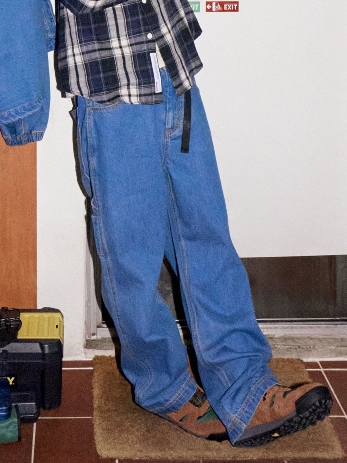 아웃도어 프로덕츠(OUTDOOR PRODUCTS) DENIM CARPENTER PANTS (LIGHT BLUE)