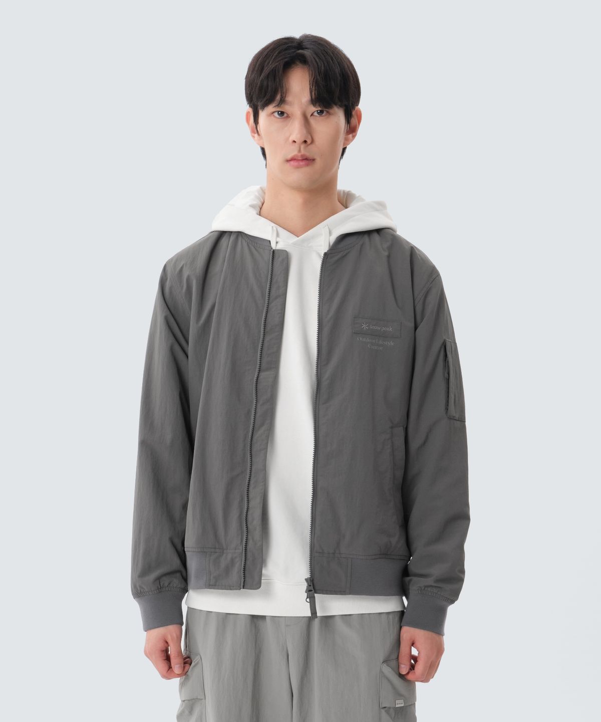 스노우피크 어패럴(SNOWPEAK APPAREL) 캠플 봄버 자켓 (S25SMCWB14) Dark Gray
