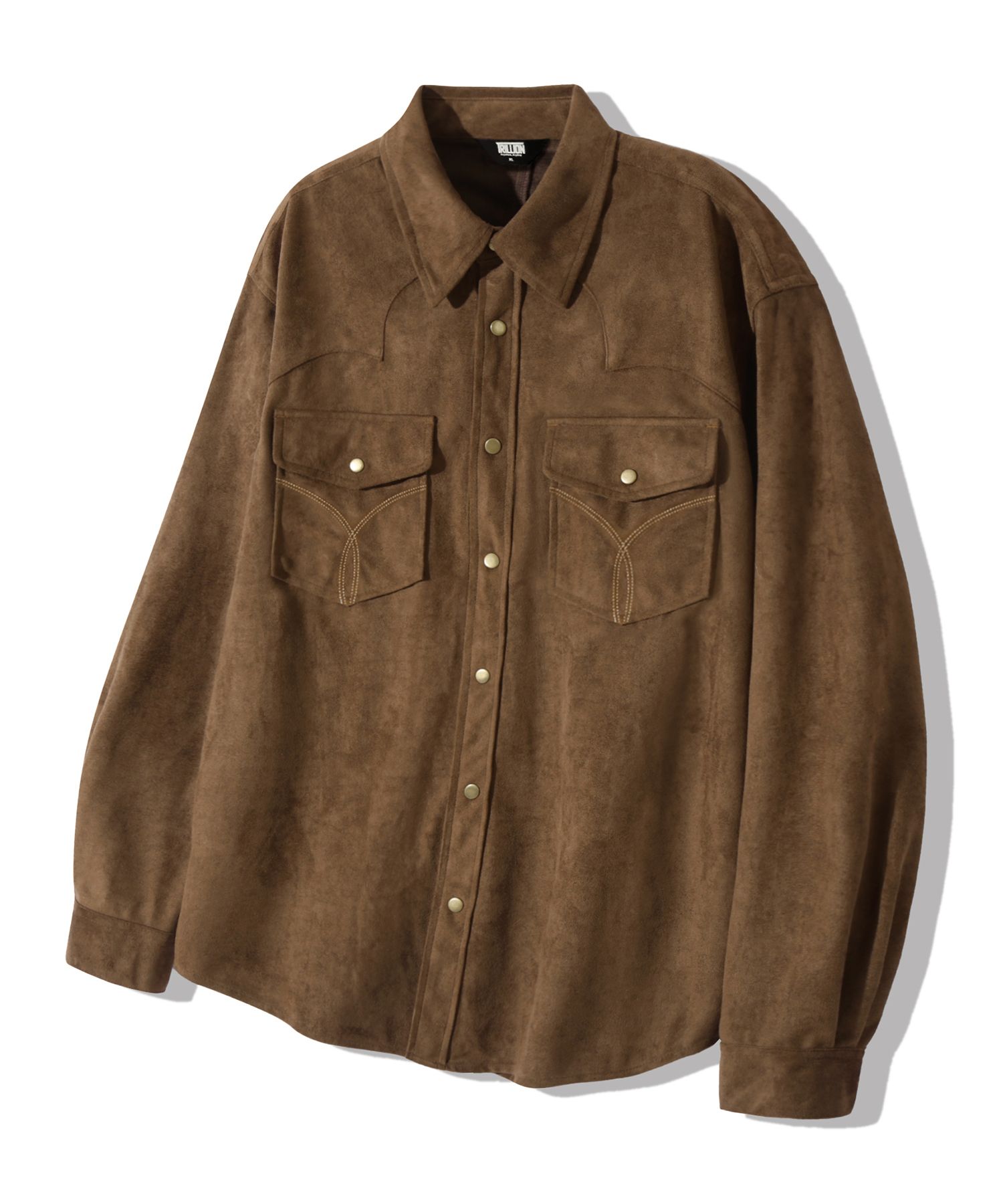 [TRILLION] WESTERN TWO POCKET EMBROIDERY SUEDE SHIRT /追跡付 MUSINSA公式 | TRILLION Western Two Pocket Embroidered Suede