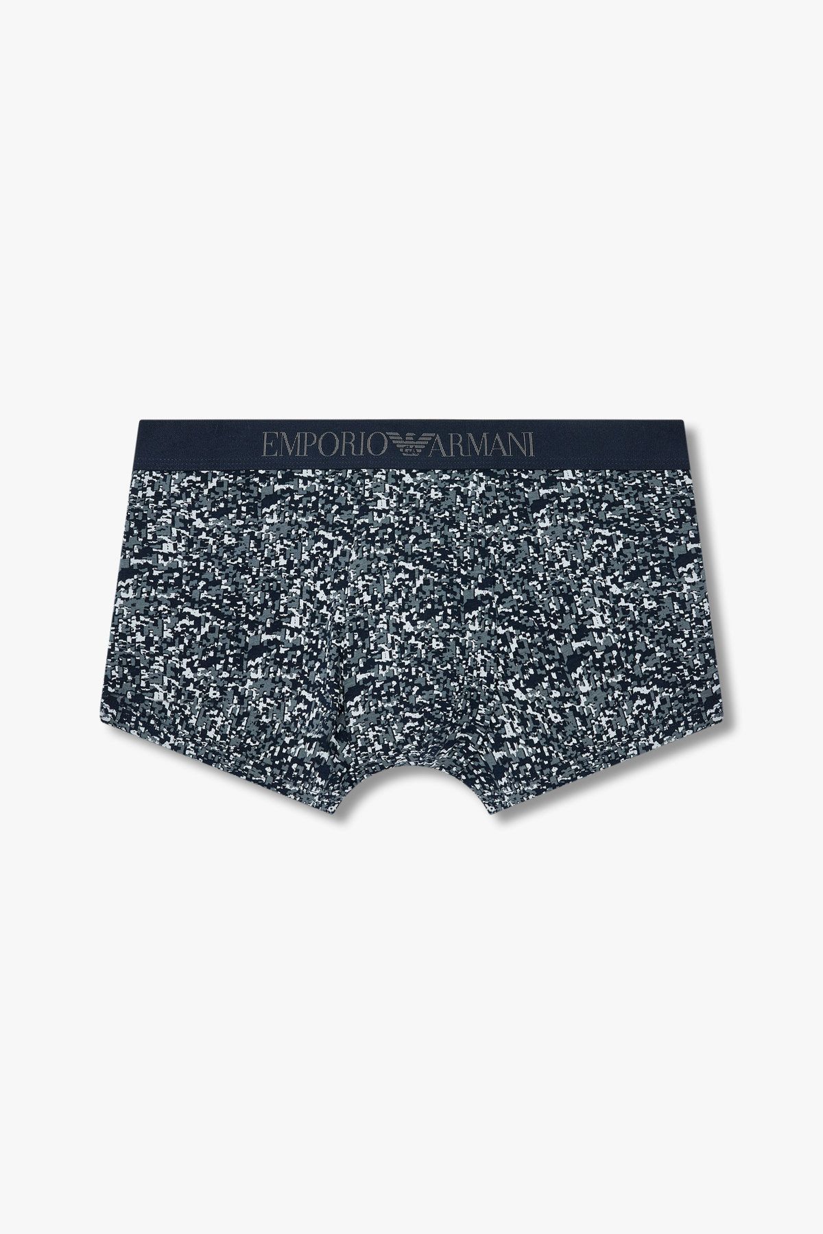 엠포리오 아르마니 언더웨어(EMPORIO ARMANI UNDERWEAR) 남성 로고 밴딩 패턴드 코튼 드로즈_차콜 그레이 0815112054
