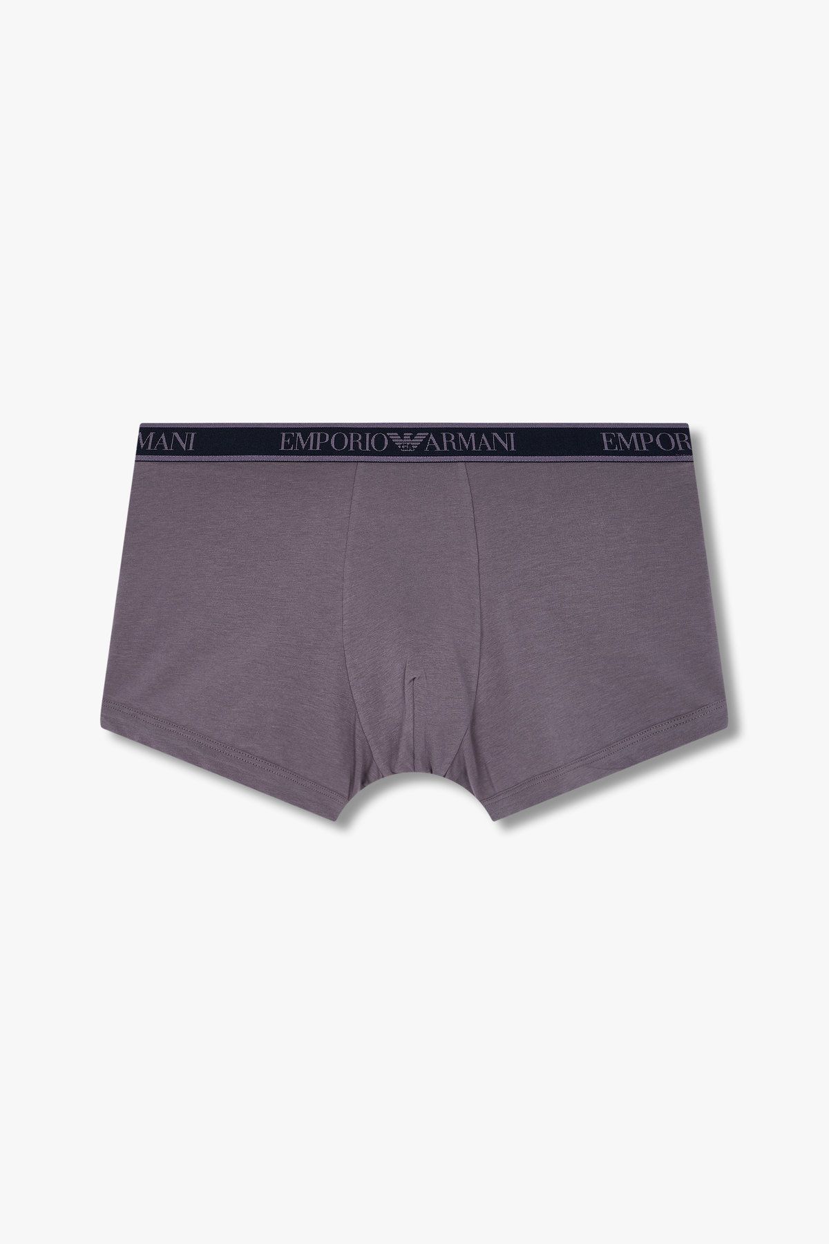 엠포리오 아르마니 언더웨어(EMPORIO ARMANI UNDERWEAR) 남성 라인 로고 밴딩 코튼 롱 드로즈_다크 퍼플 0815112083