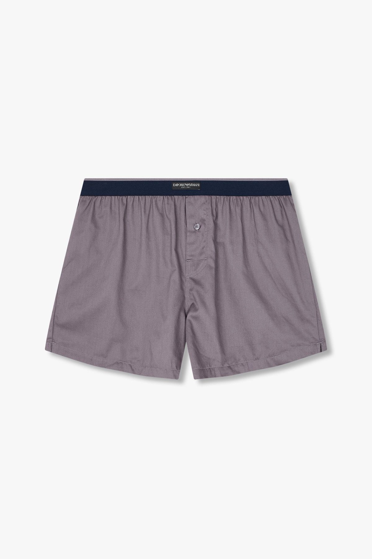 엠포리오 아르마니 언더웨어(EMPORIO ARMANI UNDERWEAR) 남성 로고 라벨 밴딩 스트라이프 트렁크_다크 그레이 0815112086