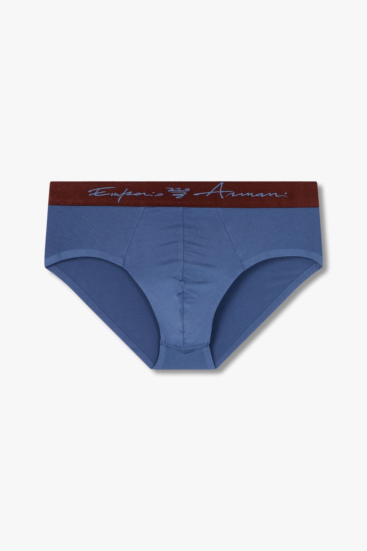 엠포리오 아르마니 언더웨어(EMPORIO ARMANI UNDERWEAR) 남성 커시드 로고 밴딩 브리프_인디고 0815111014