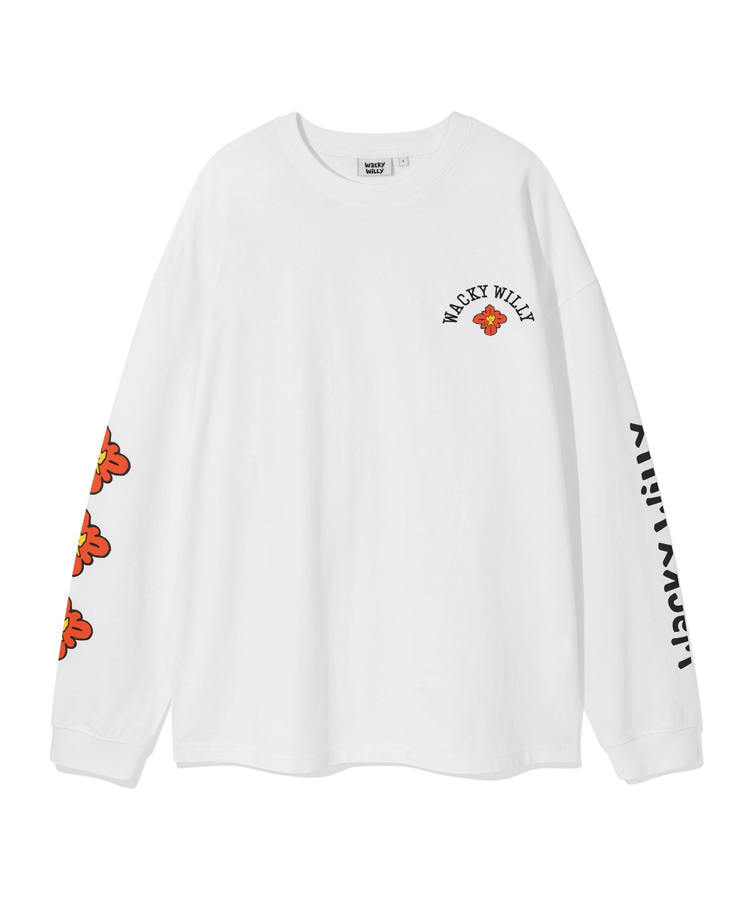 ★Wacky WiLLy★ Logo graphic long sleeve t-shirt white MUSINSA | WACKY WILLY Kiki Arm Graphic Long Sleeve White