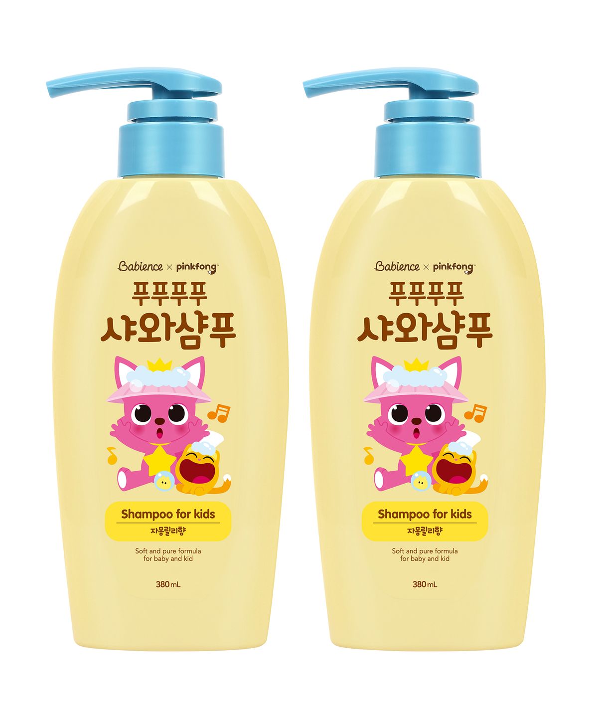 베비언스(BABIENCE) 핑크퐁 샤와샴푸 380ml x 2개