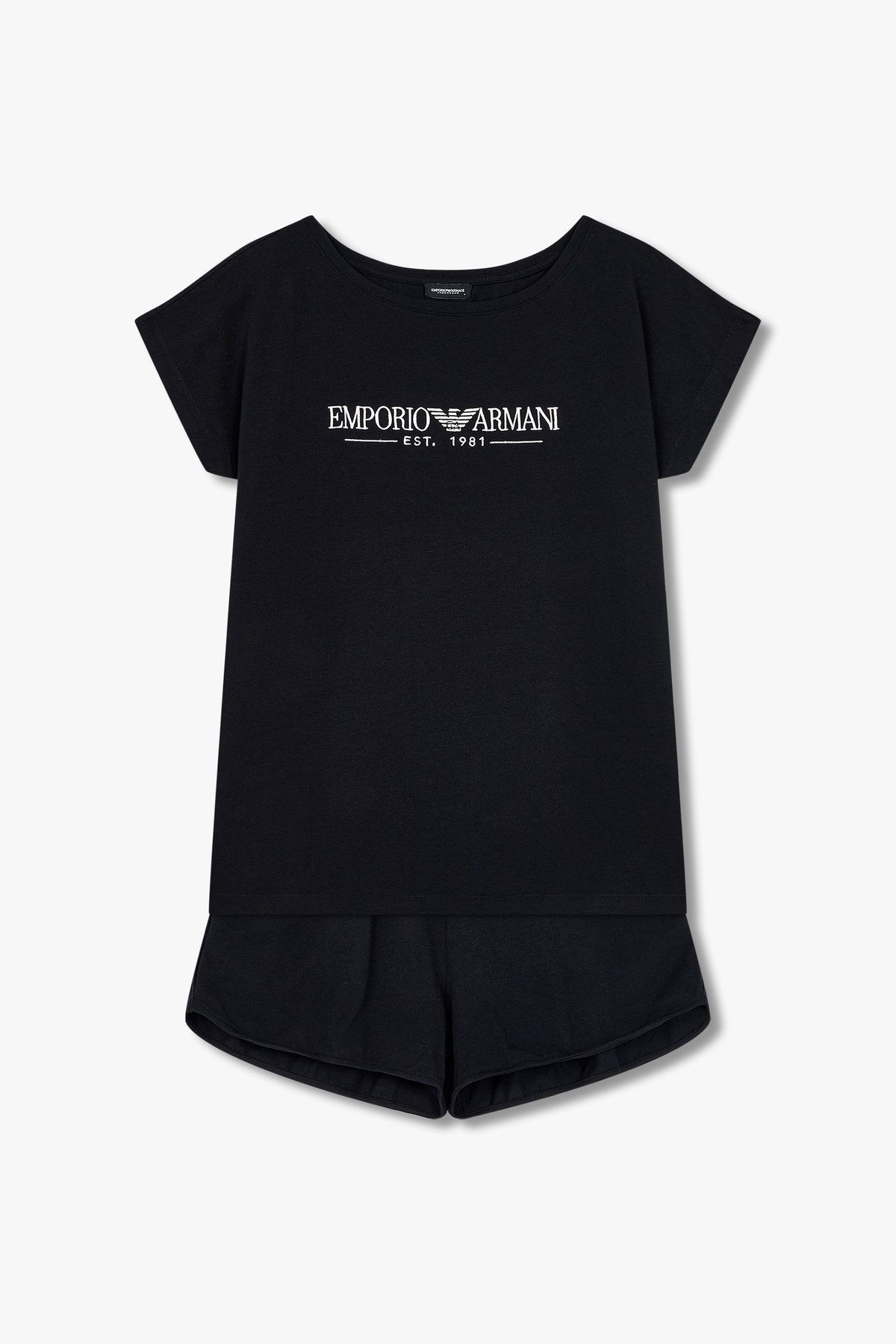 엠포리오 아르마니 언더웨어(EMPORIO ARMANI UNDERWEAR) 여성 피그먼트 나이트웨어 세트_블랙 0825139502