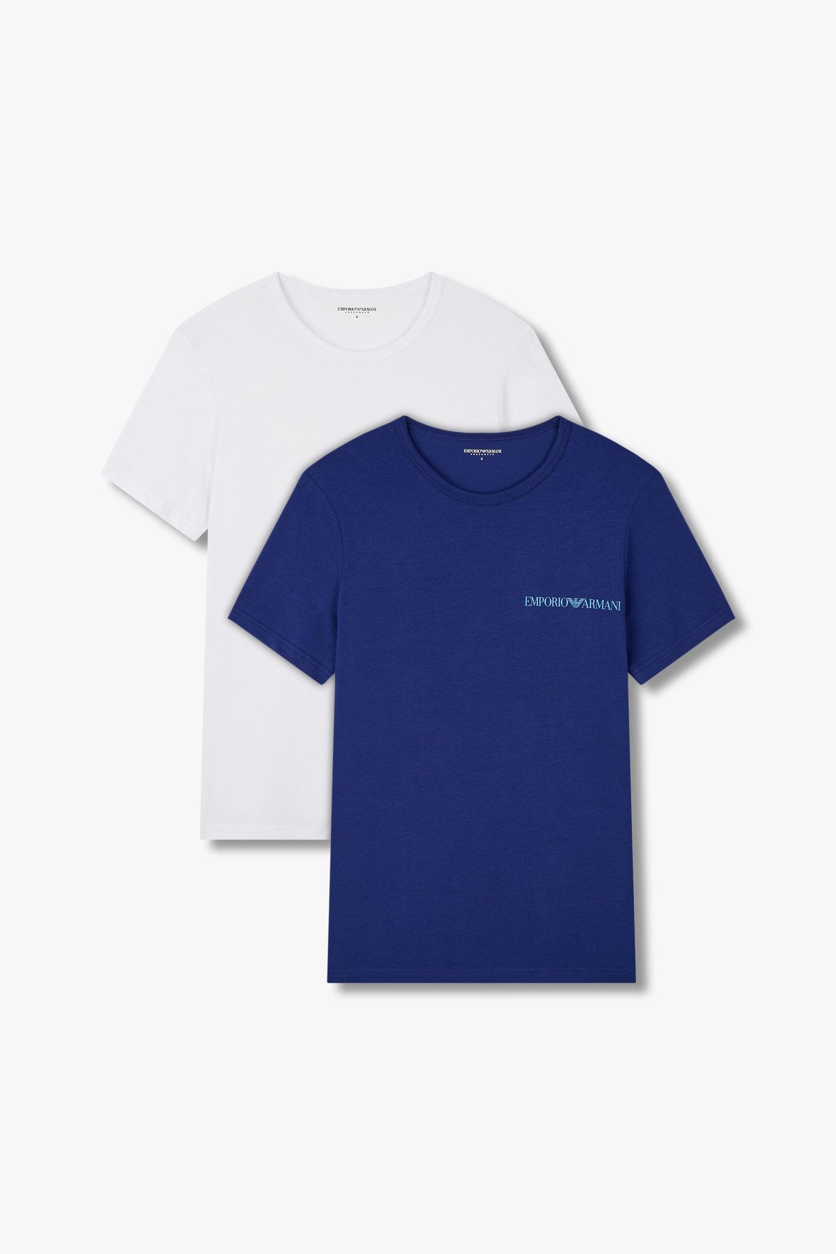 엠포리오 아르마니 언더웨어(EMPORIO ARMANI UNDERWEAR) 남성 사이드 로고 라운지 티셔츠 2PACK_멀티 08M4362002