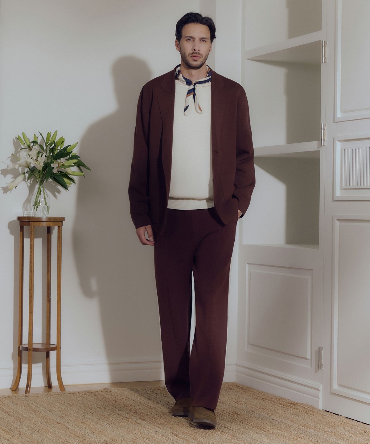 더니트컴퍼니(THEKNITCOMPANY) (M) 파인 울 트랙 팬츠 2color