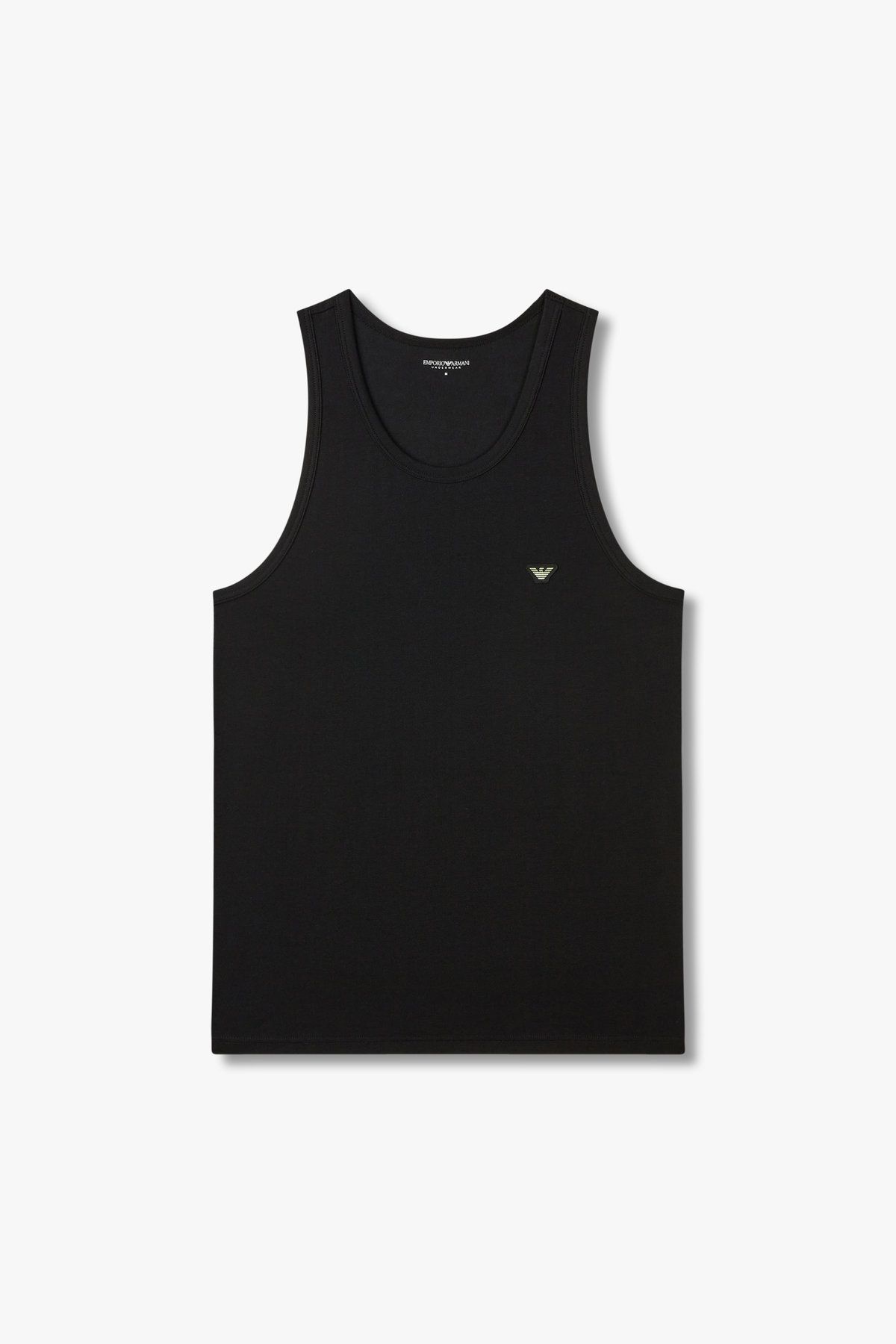 엠포리오 아르마니 언더웨어(EMPORIO ARMANI UNDERWEAR) 남성 이글 로고 패치 라운지 탱크탑_블랙 0815113002