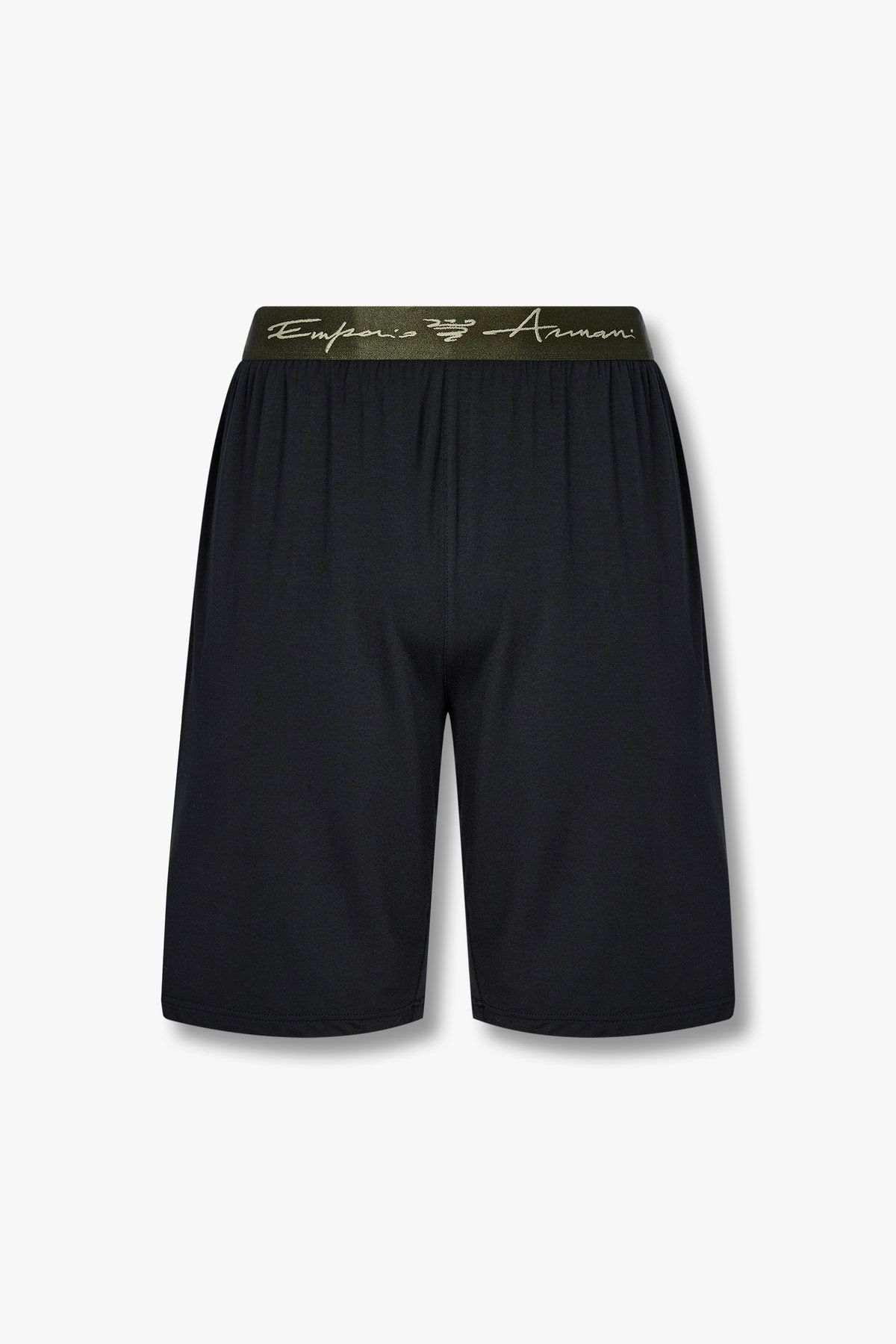 엠포리오 아르마니 언더웨어(EMPORIO ARMANI UNDERWEAR) 남성 로고 자수 밴딩 스트레치 쇼츠_블랙 0815131007