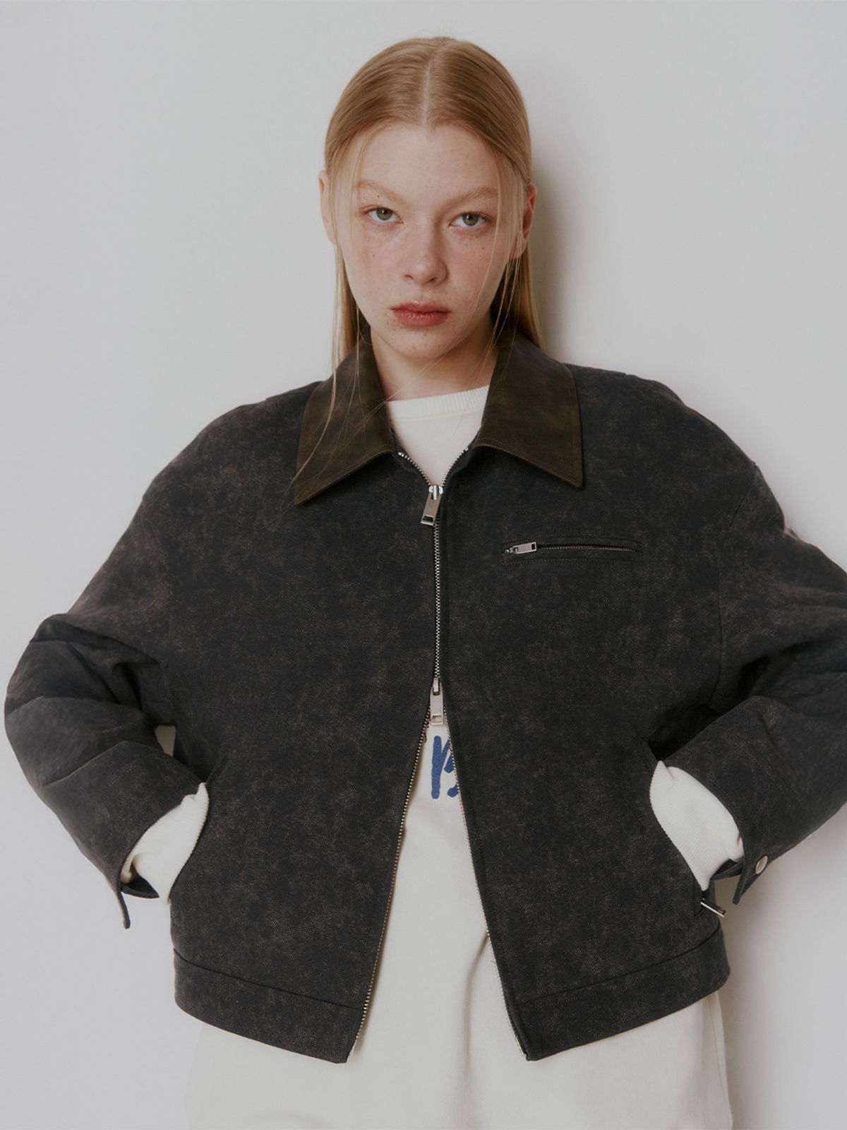 레이브(RAIVE) Cotton Work Jacket in D/Grey VW5SM020-13