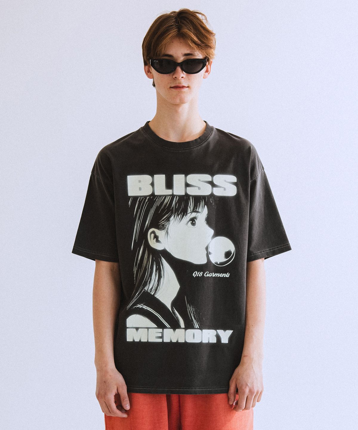 큐티에잇 가먼츠(QT8 GARMENTS) LB Bliss Pigment Washed Tee (Charcoal)