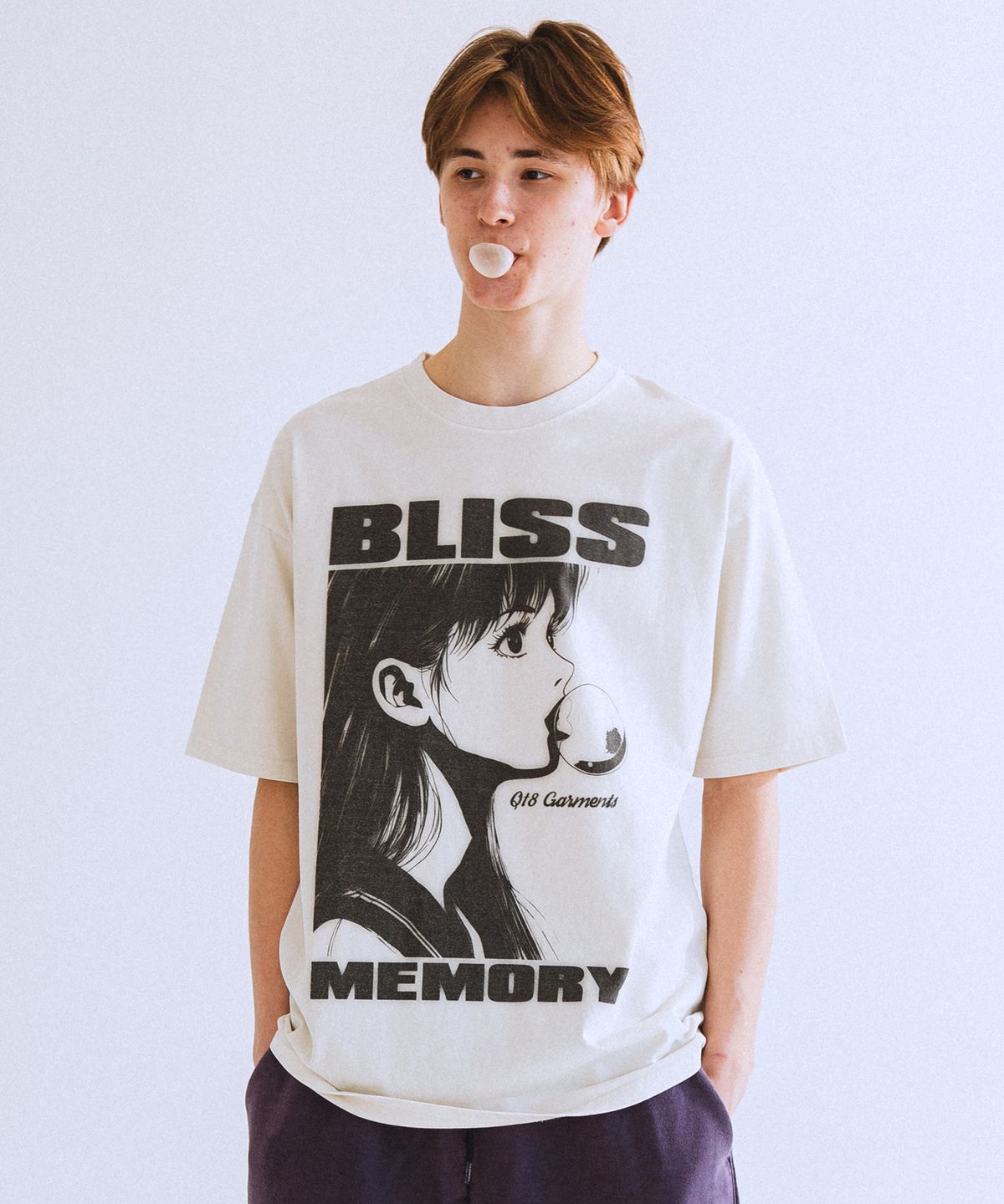 큐티에잇 가먼츠(QT8 GARMENTS) LB Bliss Pigment Washed Tee (Ecru)