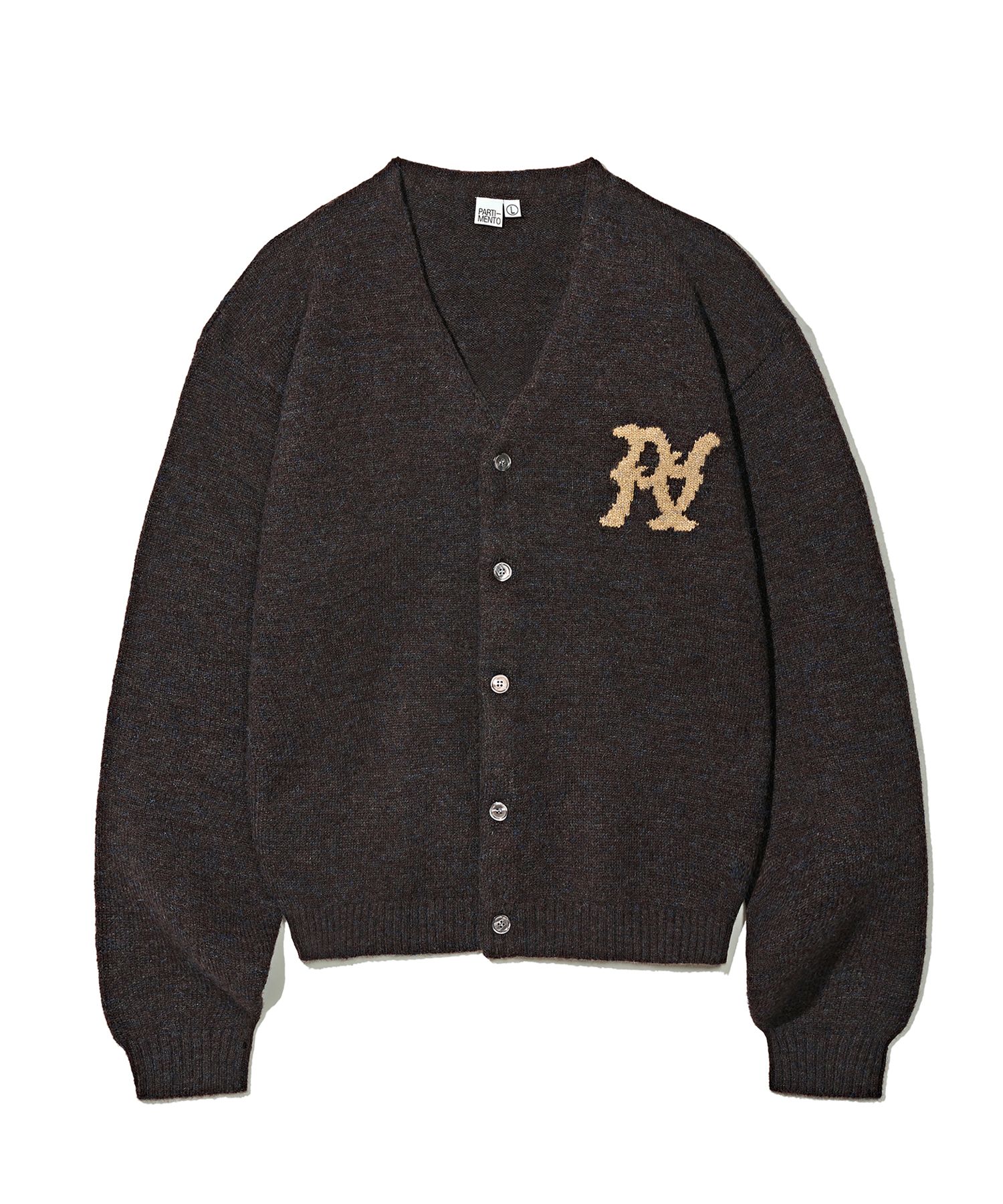カーディガン PARTIMENTO Brushed Knit Cardigan 5MM367 Brushed Wool Knit Cardigan - Beige | Manière De Voir USA