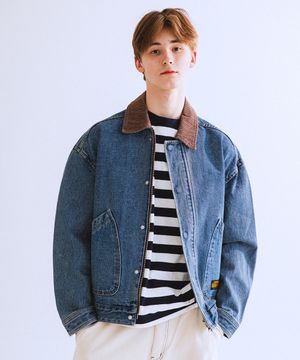 RG Denim Placket Trucker Jacket (Blue)
