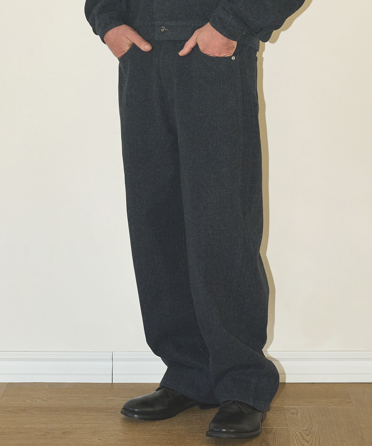 【PARTIMENTO】 Brushed Denim Seam Line Pants /追跡付 MUSINSA | PARTIMENTO Brushed denim seam line pants dark blue