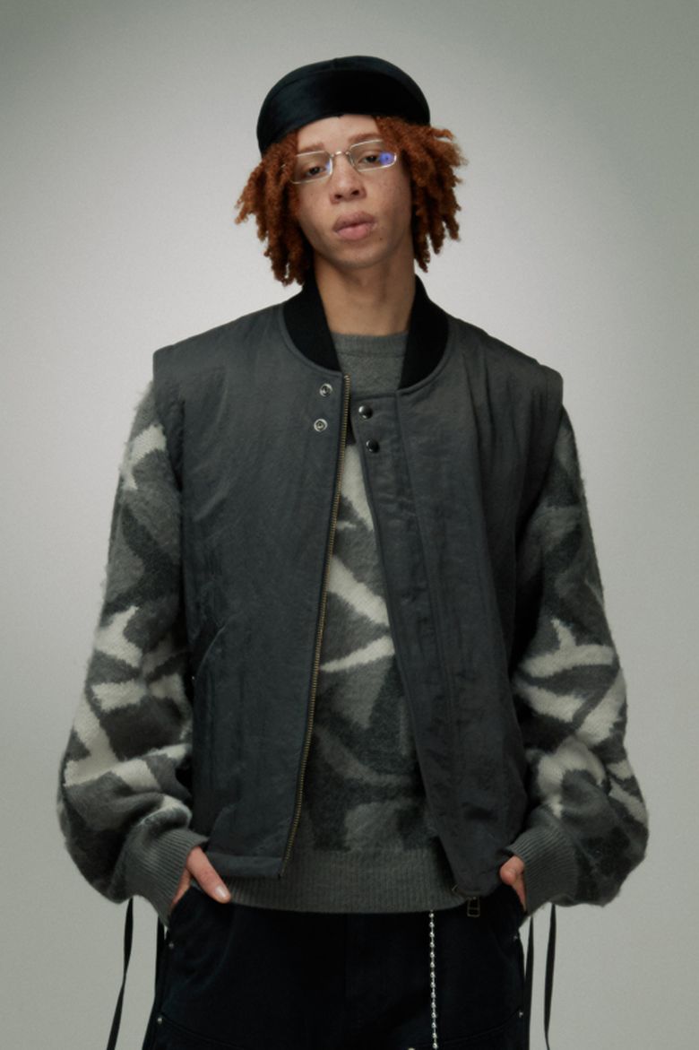 Cooper Crease Nylon Vest Chacoal