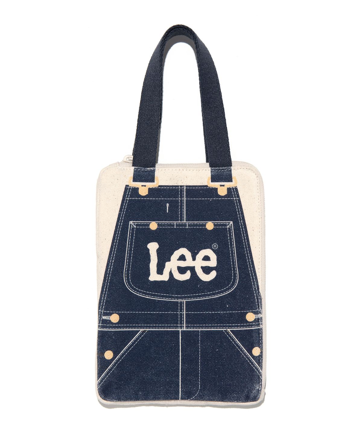 리(LEE) 오버롤 프린트 핸들 파우치 아이보리