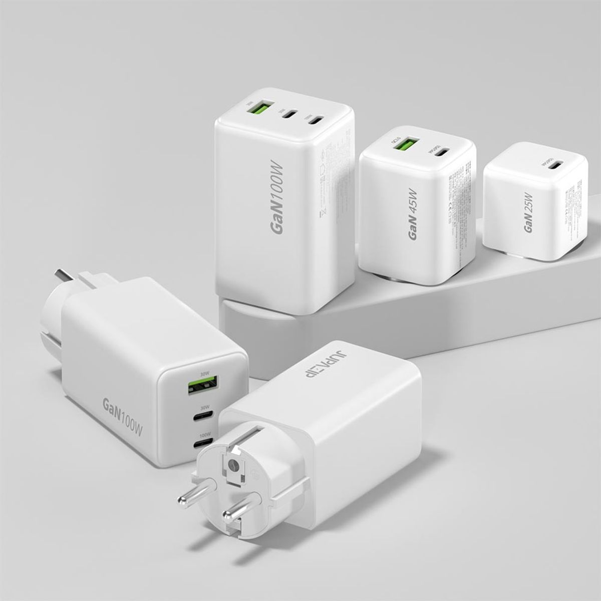 주파집(JUPAZIP) USB PD 100W PPS GaN 초고속 미니 접지 충전기 HCG05