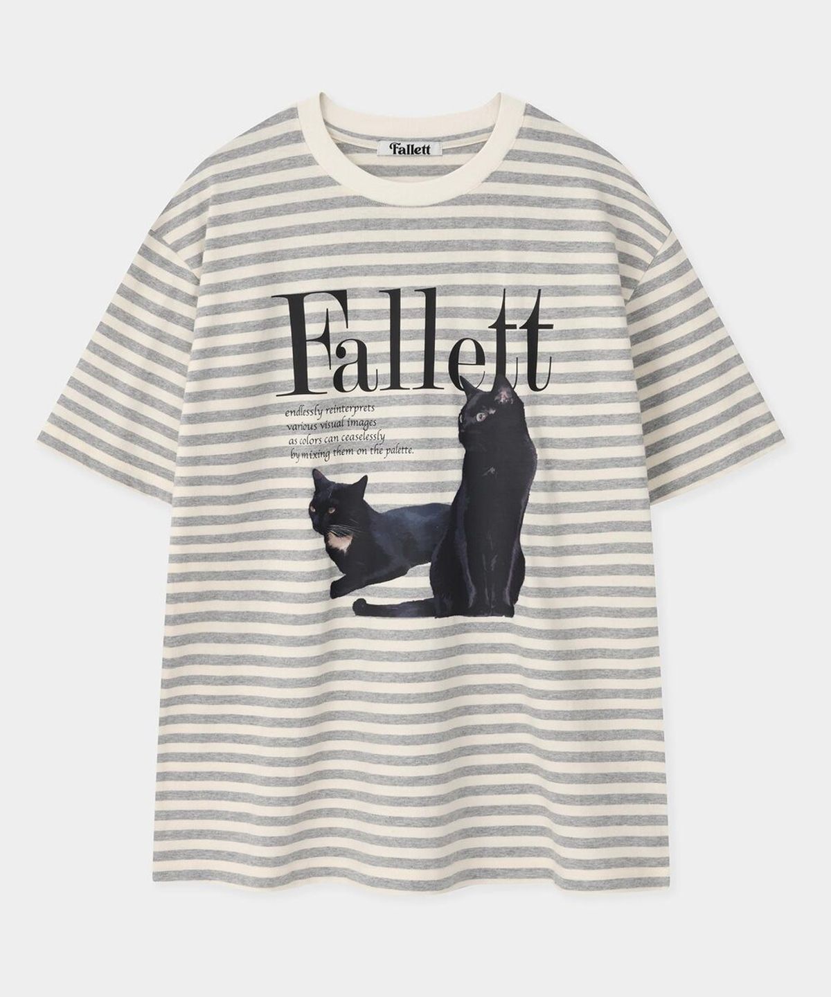 팔렛(FALLETT) 듀스 네로 반팔티 멜란지 그레이