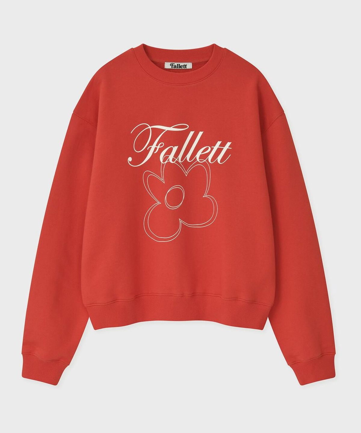 팔렛(FALLETT) 플라워 드로잉 맨투맨 레드