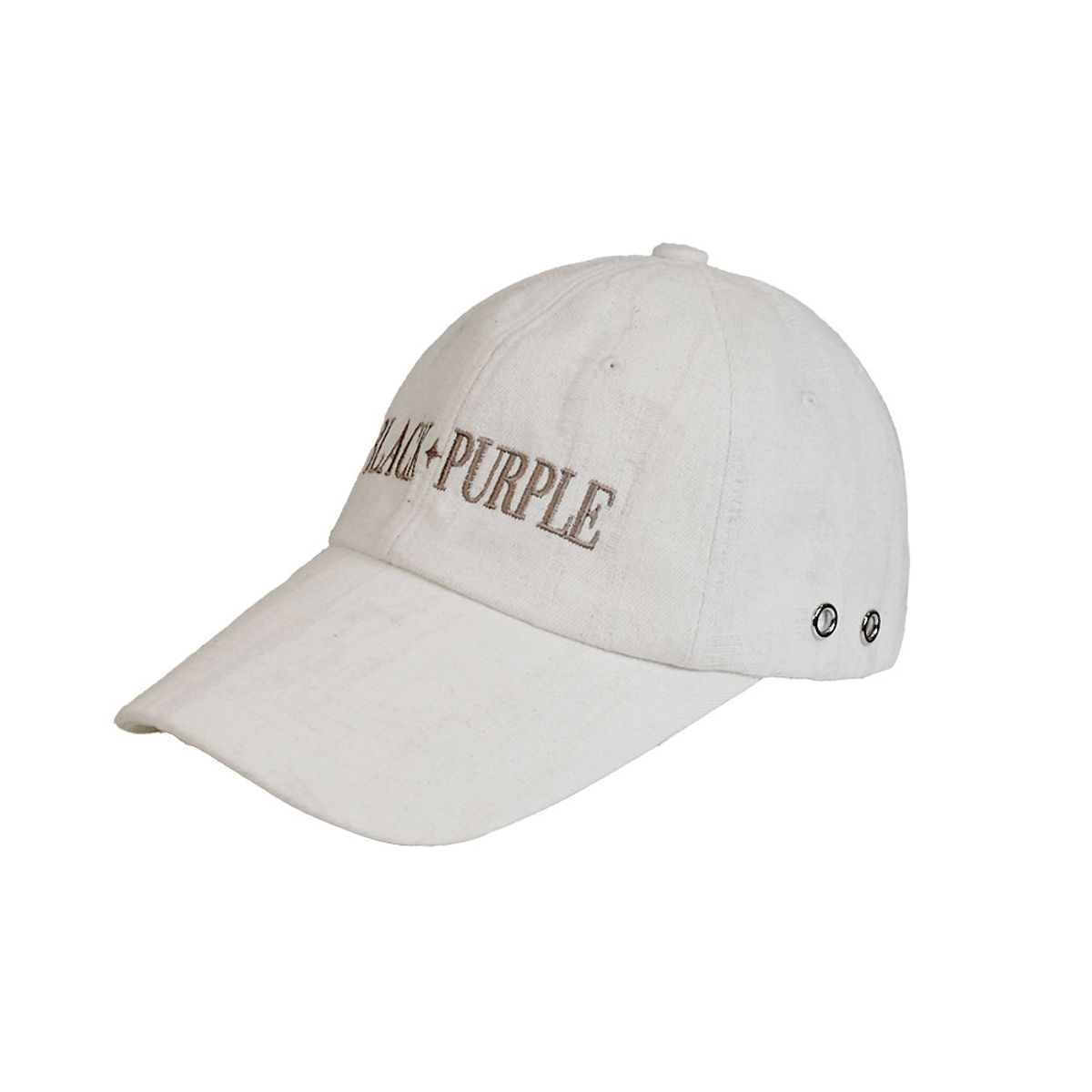 블랙 퍼플(BLACK PURPLE) 볼텍스 사이드 아일렛 볼캡 Vortex side eyelet cap - IVORY