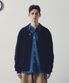 미니멀 카라 가디건 (네이비