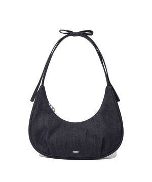 클로버하트 플랫 리본 숄더백 Indigo Dark