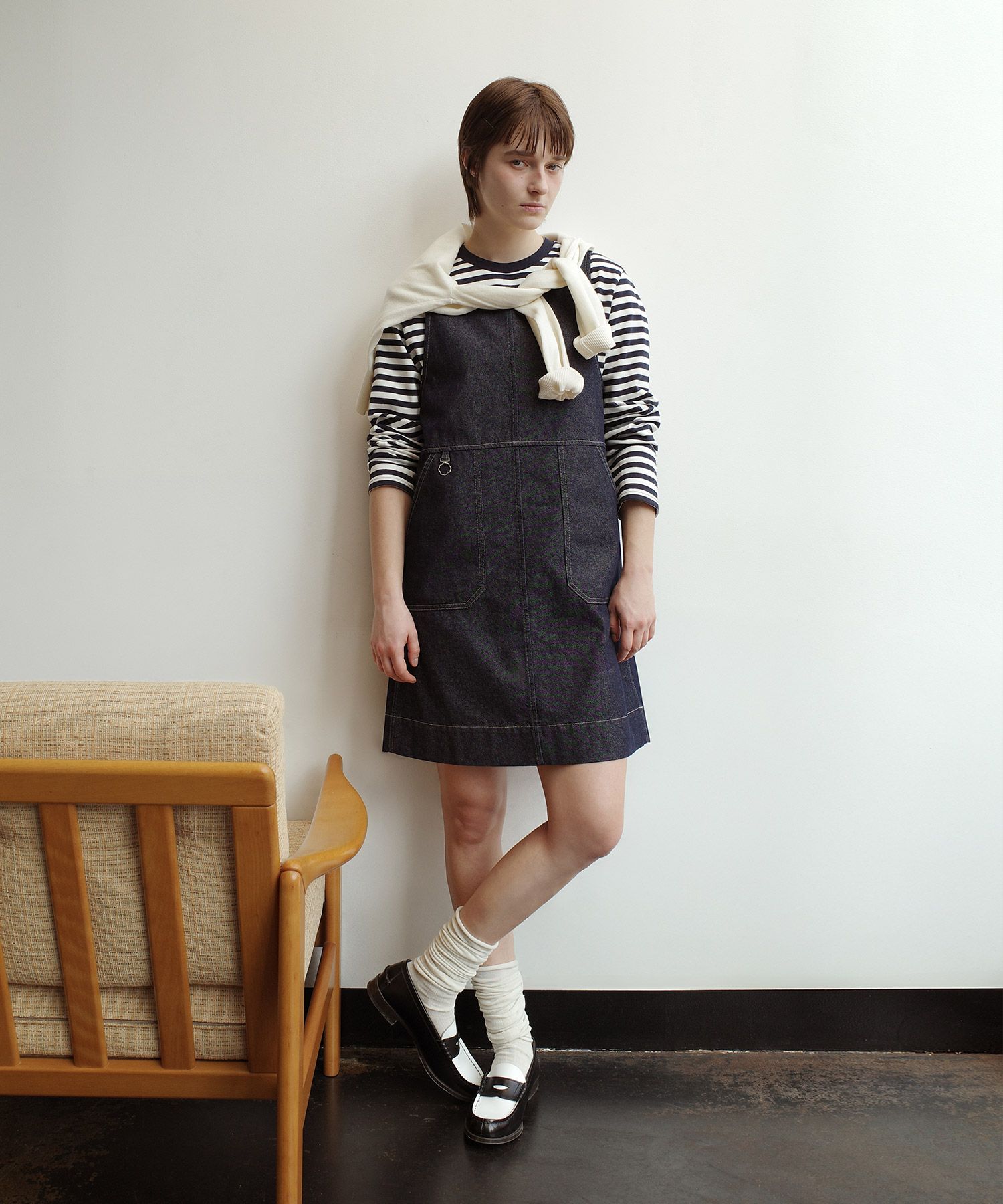 ☆韓国の人気☆【COVERNAT】☆(W) suspender dres.s☆ MUSINSA | COVERNAT WOMAN Women's Suspender Denim Dress Indigo