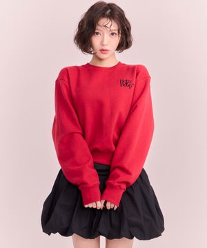 베티붑 스퀘어 로고 스웻셔츠_레드