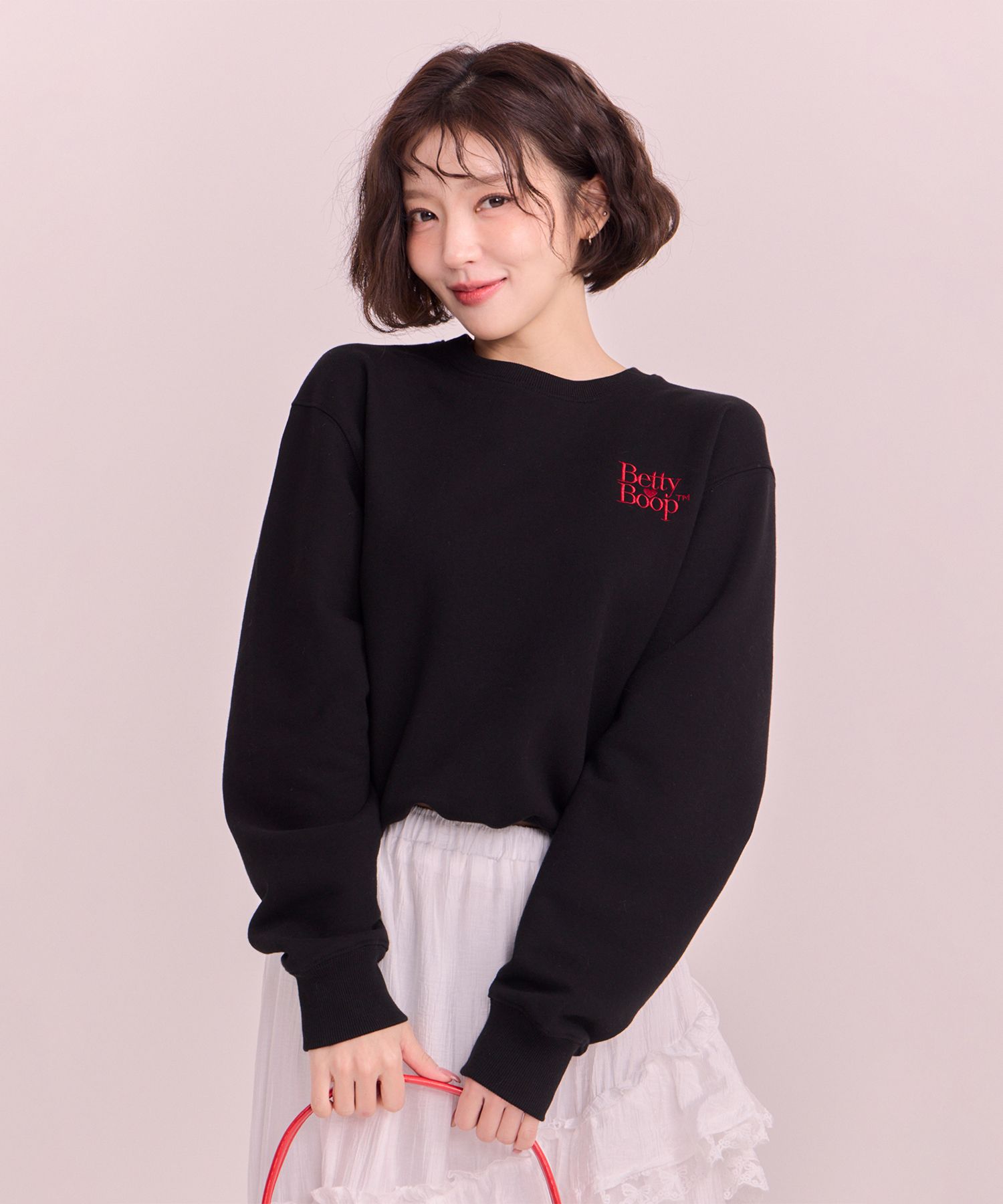Tシャツ・カットソー ULKIN CANVAS Betty Boop Square Neck Tight Knit Black 2506UCW MUSINSA | ULKIN CANVAS Betty Boop Square Neck Tight Knit_Black