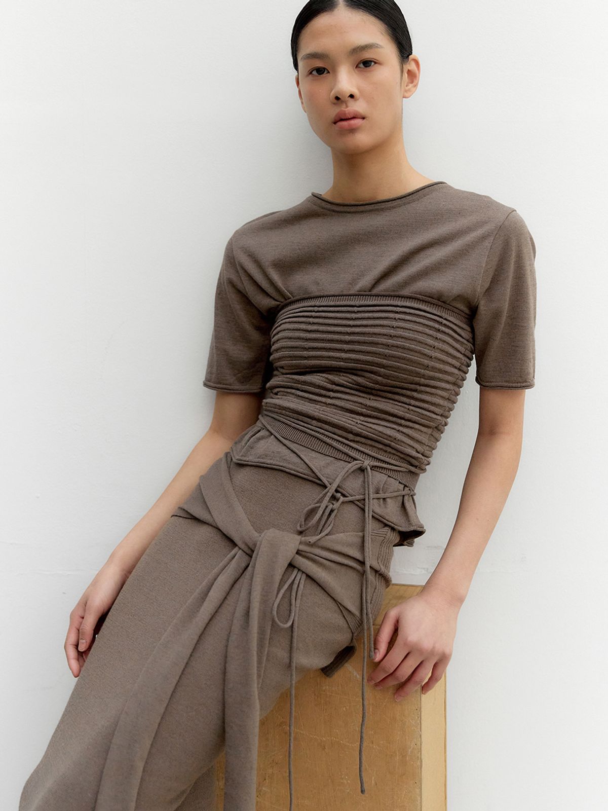 레이스(RRACE) Ridge Scashi Bustier_Brown