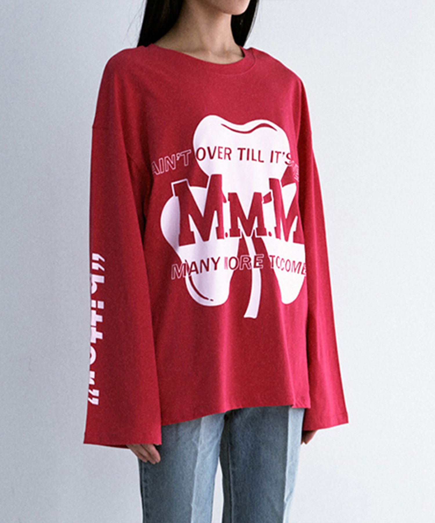 MUSINSA公式 | M.M.M MMM コットンロングスリーブTシャツ_レッド