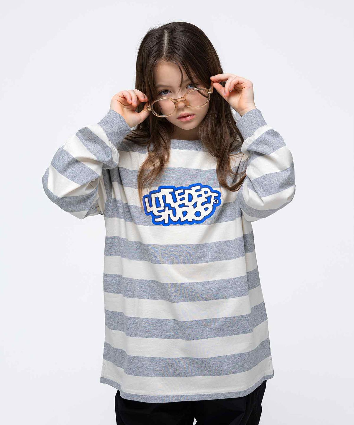 리틀뎁(LITTLE DEPT) STUDIO 스트라이프 티셔츠 Grey