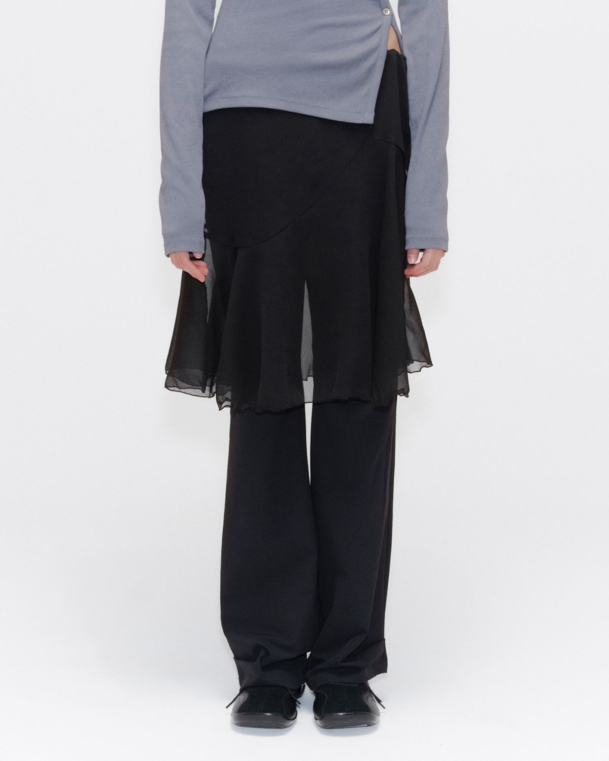 【Miseki SEOUL】25ss Sheer layered wrap skirt MUSINSA | MISEKI SEOUL Sheer layered wrap skirt WHITE