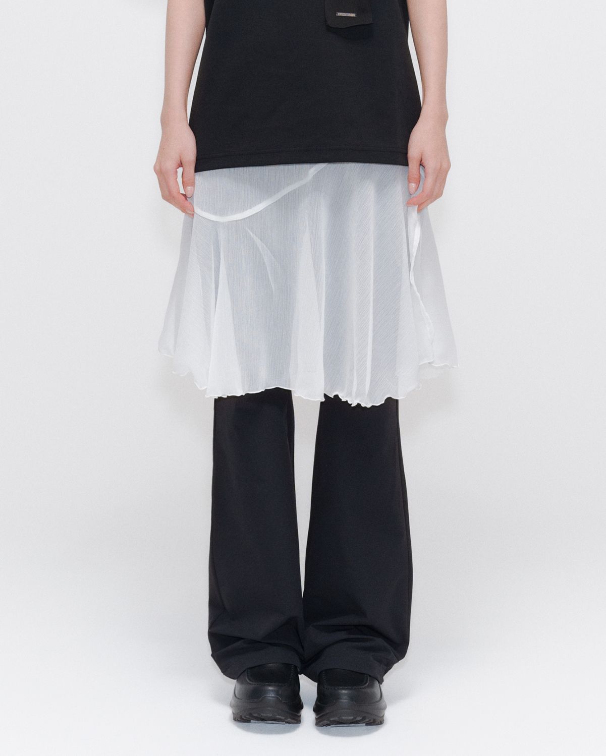 【Miseki SEOUL】Midi wrap skirt MUSINSA | MISEKI SEOUL Midi wrap skirt BLACK