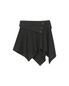 Unbalanced flow mini skirt BLACK