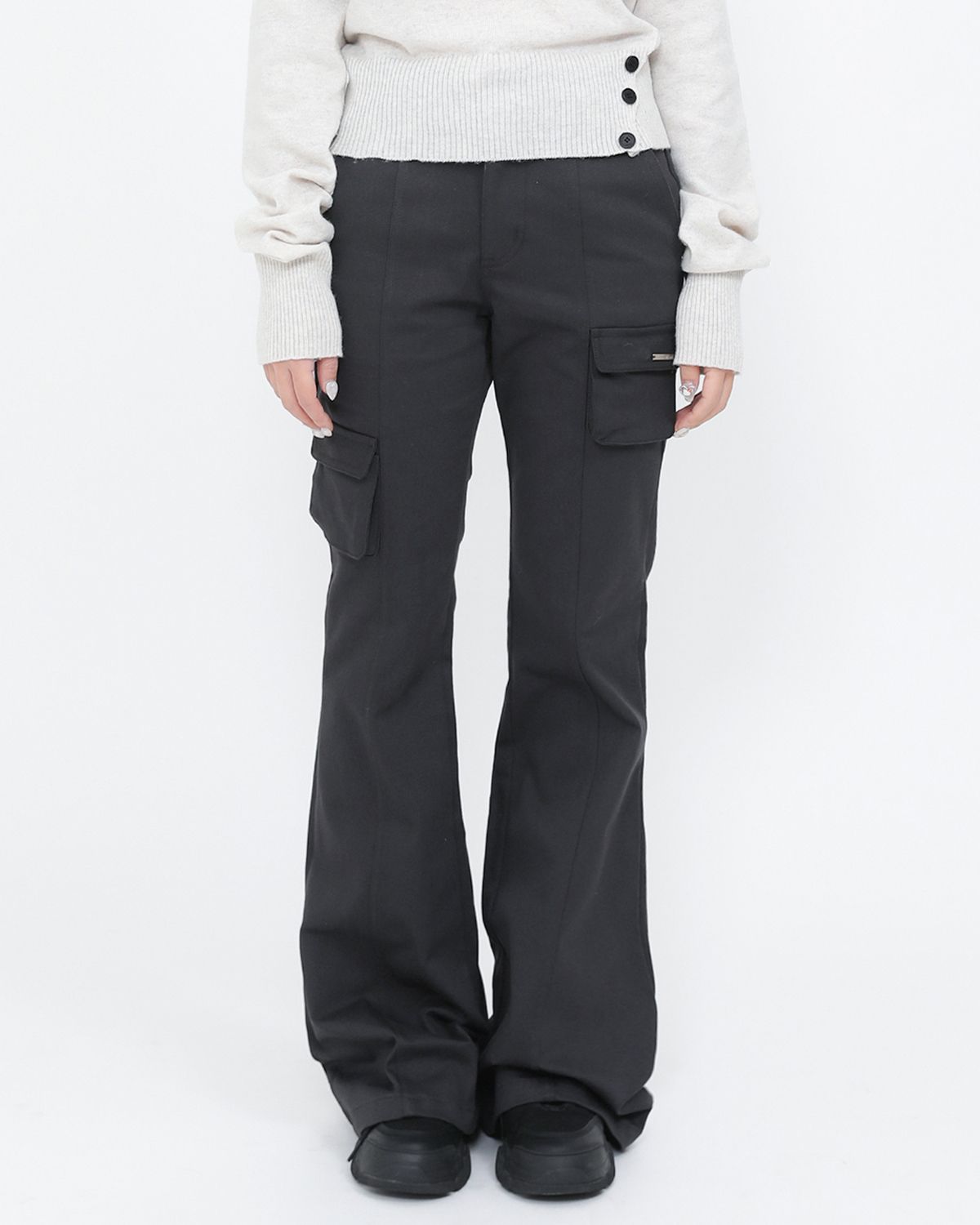 미세키서울(MISEKI SEOUL) Line pocket cargo pants CHARCOAL