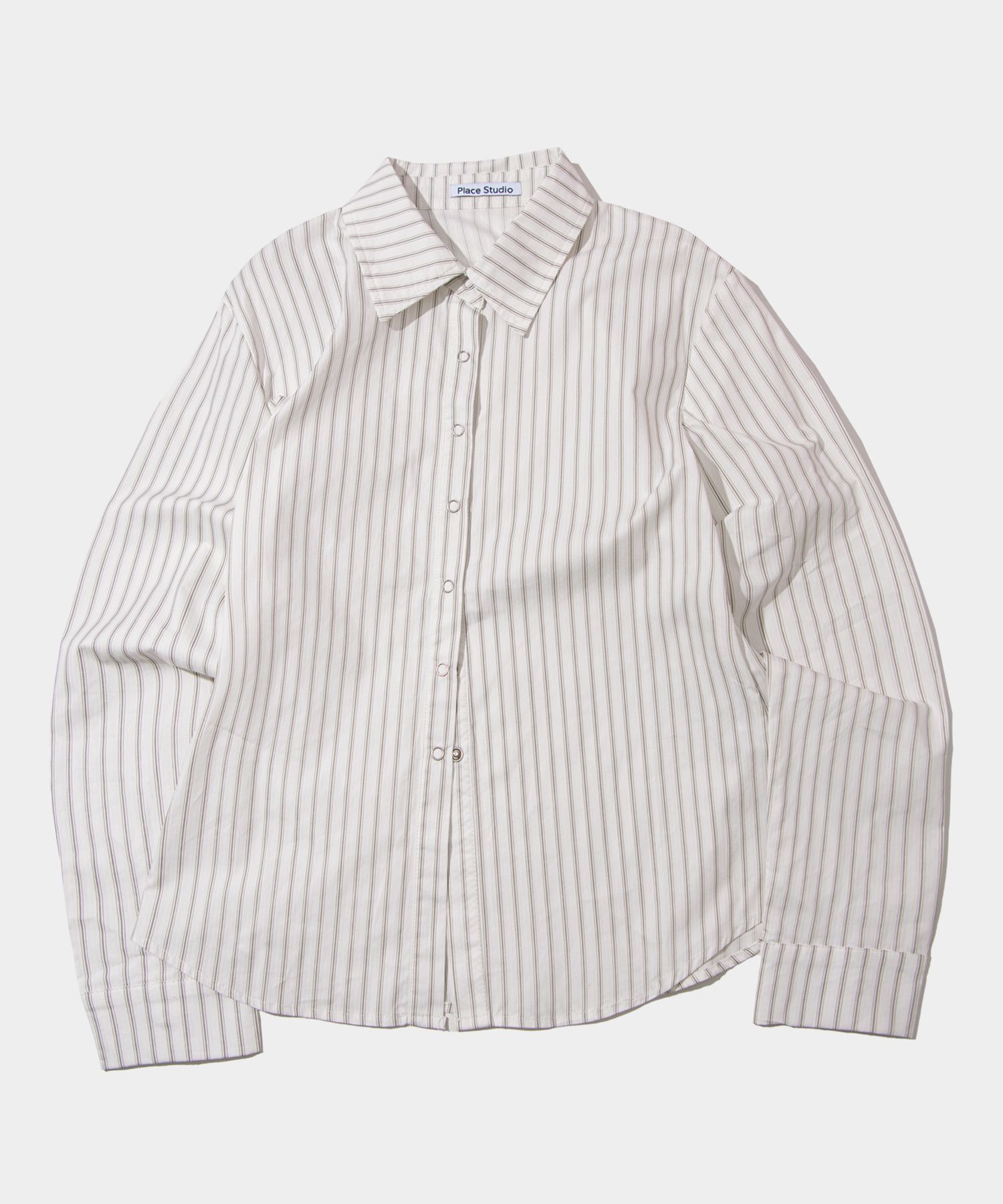 MHL./Graphic Cotton Stripe トップス MHL END ON END STRIPE