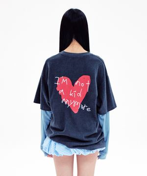 GRAPHIC LAYERD LONG SLEEVE CHARCOAL