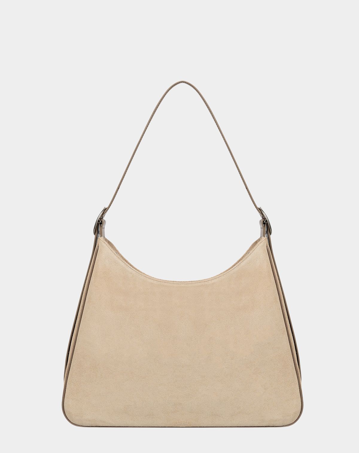 키시닝(KISYNING) Suede Leather Strap Hobo Bag (Ivory)