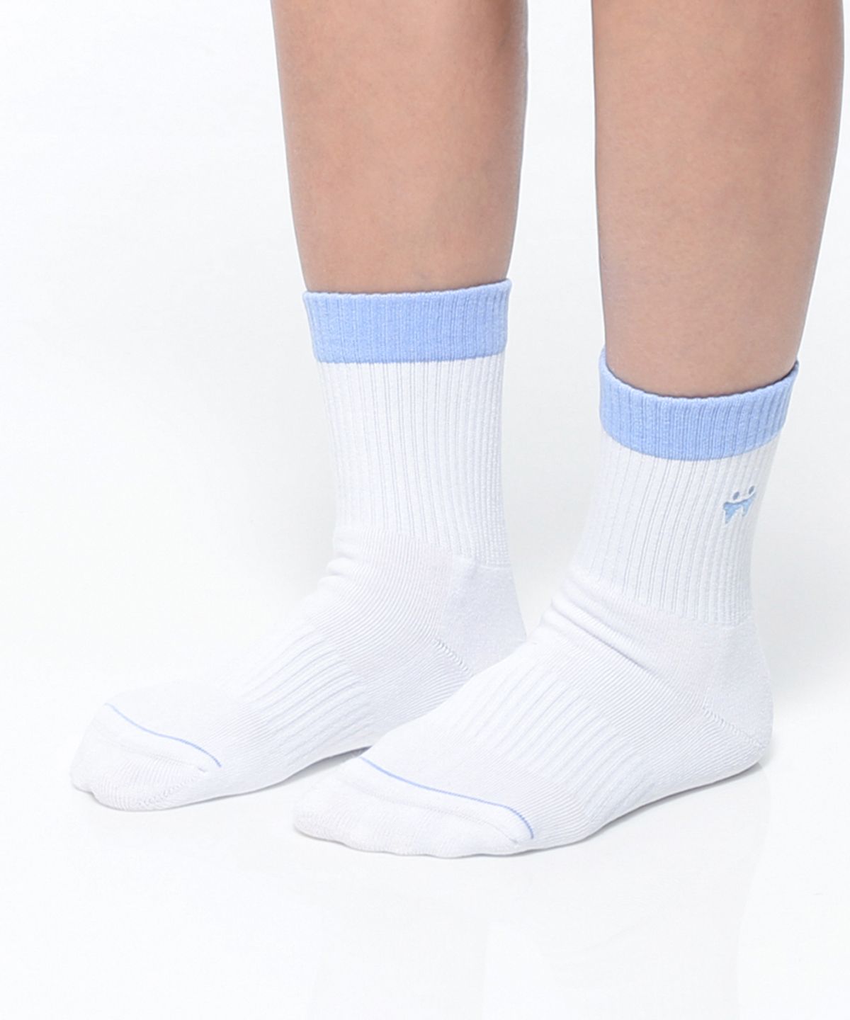 떰토(THUMBTOE) Baby Blue with Grip 스포츠 쿠션 크루삭스 무봉제 심리스 양말
