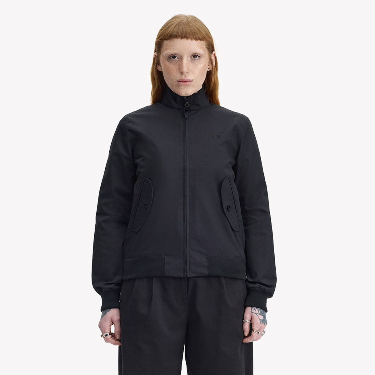 프레드페리(FRED PERRY) [Made In England] 클래식 해링턴 재킷 - 블랙 AFPF2517412-102