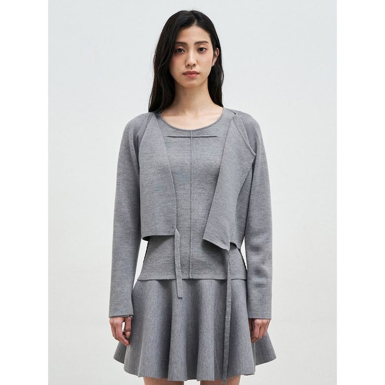 Ballet Trainer Wrap Cardigan  Grey