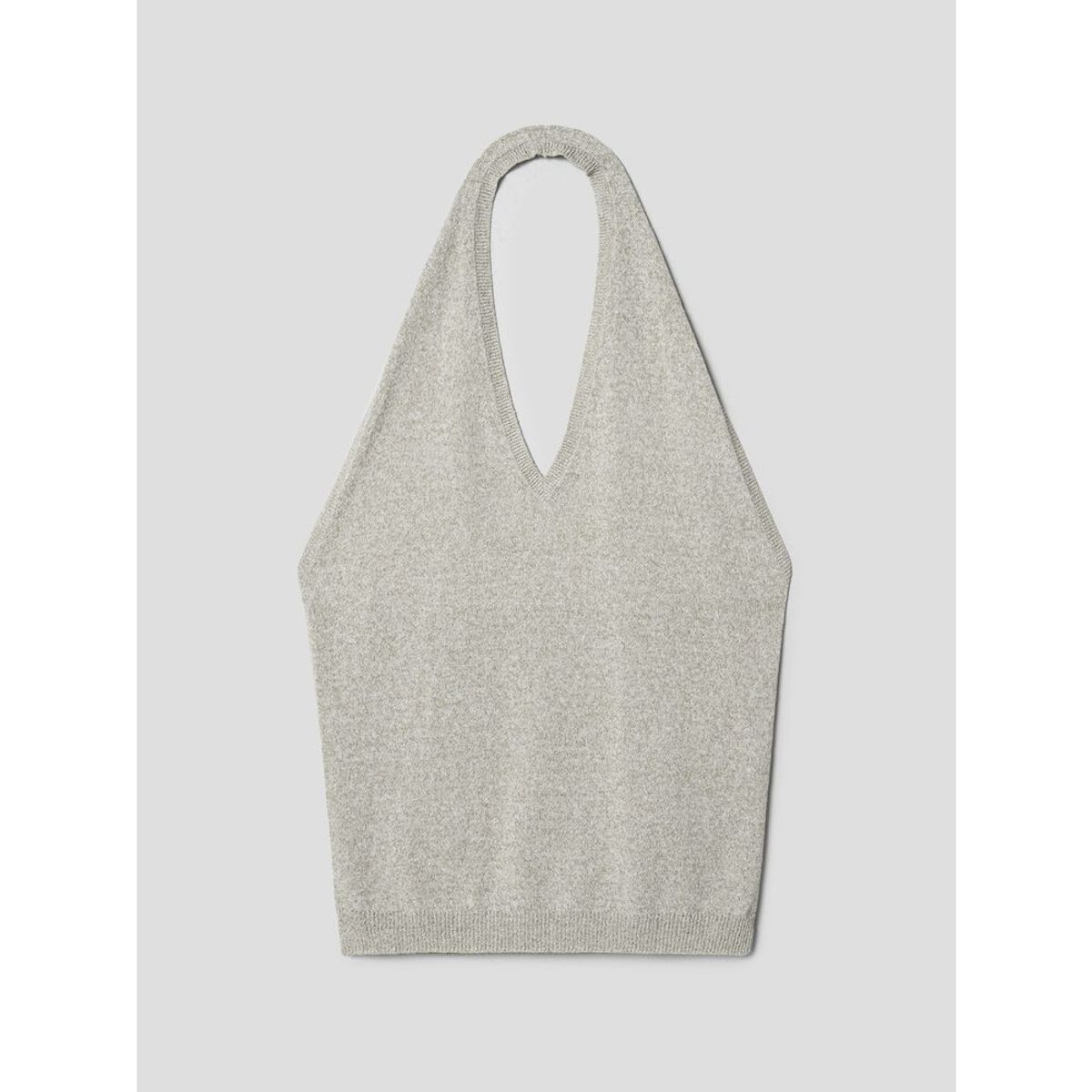 앙개(ANGGAE) Halterneck Knit Top  Khaki